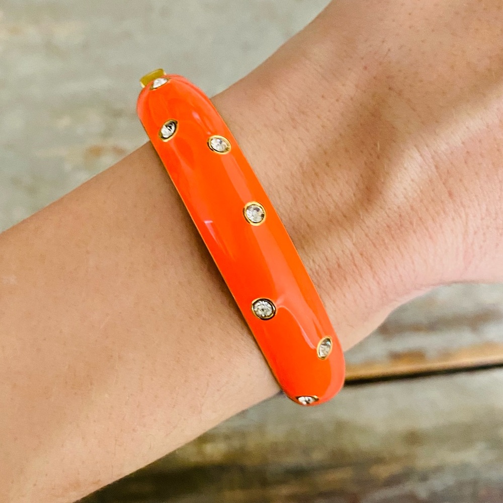♥️ J. Crew ♥️ Orange & Gold Diamond Bracelet